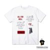 Red Taylors Version All Too Well T-Shirt