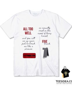 Red Taylors Version All Too Well T-Shirt