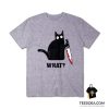Black Cat With Knife T-Shirt