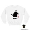 Black Cat With Knife Sweatshirt