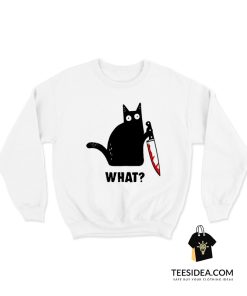 Black Cat With Knife Sweatshirt