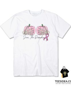 Boobs Save The Pumpkins Cancer T-Shirt