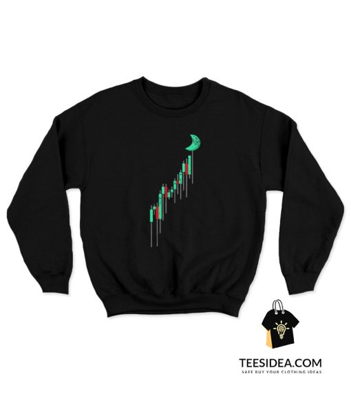 Crypto Trading Hodl Stock Chart To The Moon Sweatshirt