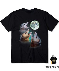 Three Opposum Moon With 3 Possums And Dead Moon T-Shirt