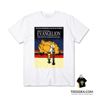 Neon Genesis Evangelion Garfield Meme T-Shirt