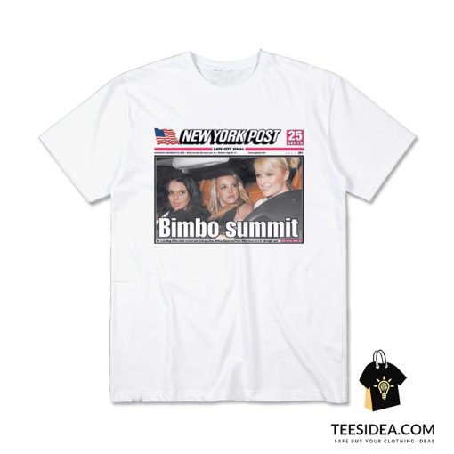 Bimbo Summit Britney Spears Lindsay Lohan Paris Hilton T-Shirt